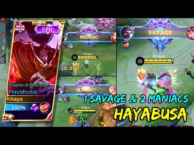 HAYABUSA 1 SAVAGE AND 2 MANIACS IN ONE GAME! | SHADOW OF OBSCURITY GAMEPLAY - MLBB class=