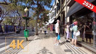 Madeira, Portugal 🇵🇹 Funchal City | Street Walk | 4K | Europe | Island Virtual Walking Tour 2023