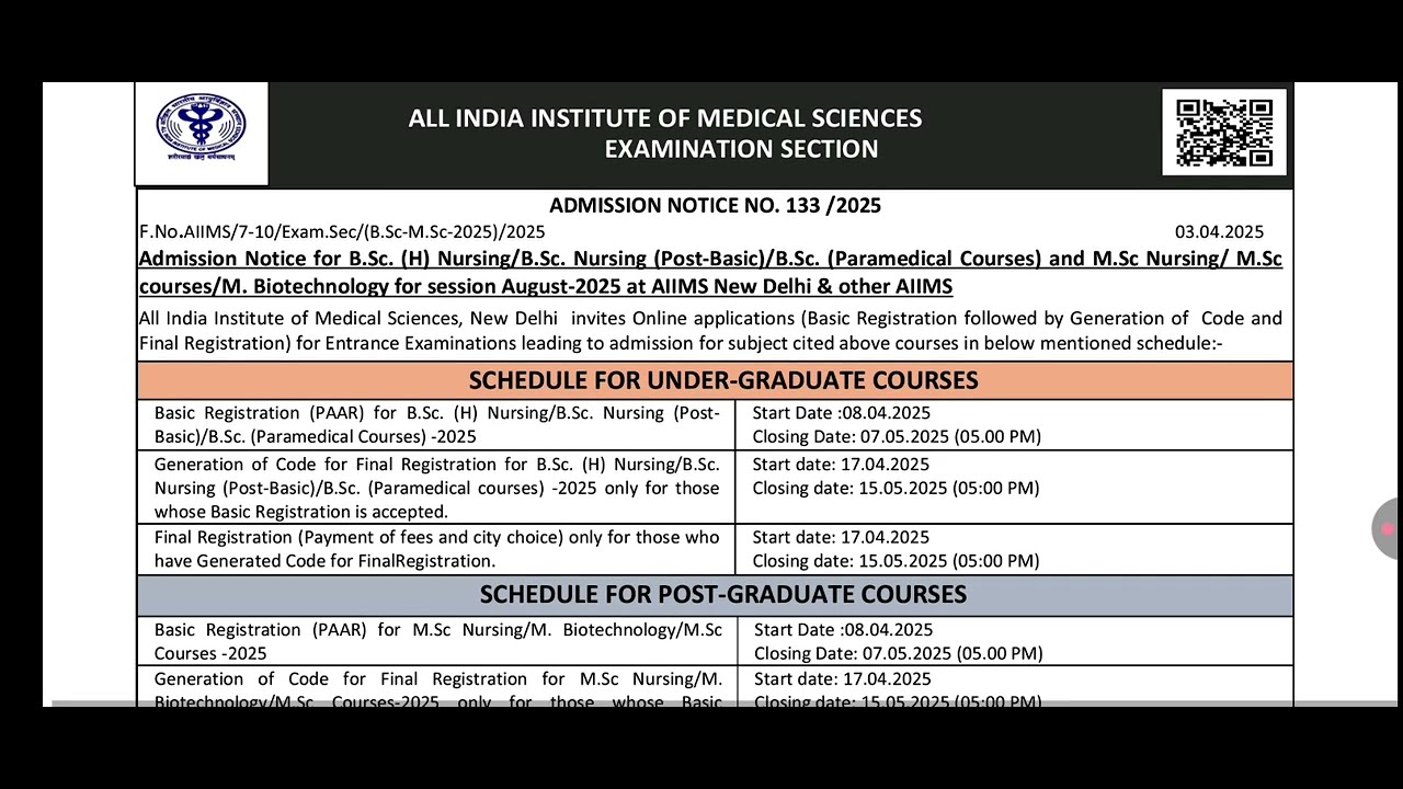 BSC/MSC Nursing & paramedical application form start 