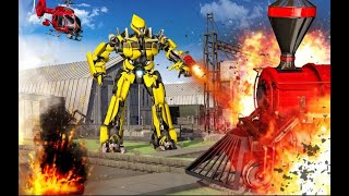 Futuristic Train Transforming Robot ~Train Robot Shooting Games~Android Gameplay HD. screenshot 5