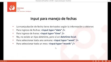 Curso FrontEnd U3·10 - Formularios: Controles de ingreso de texto - HTML