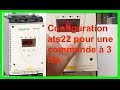 Comment configurer le demarreur ats 22 pour une commande a 3 fils