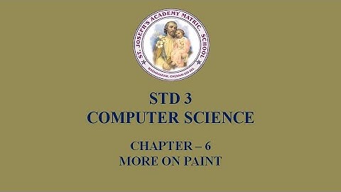 COMPUTER SCIENCE STD 3 | MORE ON PAINT | CHAPTER - 6