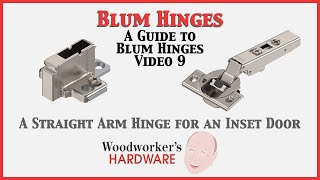 Blum Hinge Series - Using a Straight-Arm Hinge With an 18mm Mounting Plate for Inset Cabinets