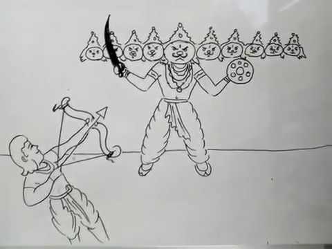 Details 126+ ram and ravan drawing