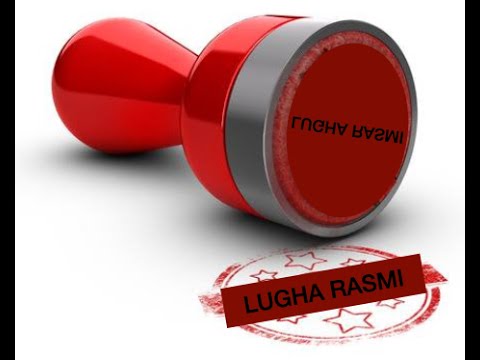 lugha rasmi | isimu jamii | official language