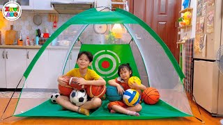 Fun Kids Play with Sport Balls! English Learning Balls For Kids