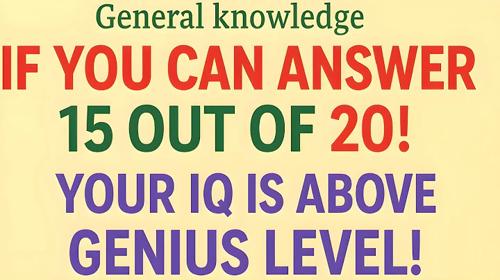 Only 1% Can Answer These 20 GK Questions! | Ultimate General Knowledge IQ Test 🔥