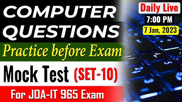 Computer Science || Mock Test- 10 || JOA IT 965 Preparation || Live Class-10 || Computer Questions