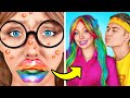RAINBOW NERD Extreme MAKEOVER 😱  *How To Become POPULAR* Beauty Transformation With Gadgets