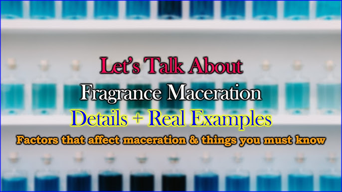 Replying to @lamro_b here is what I meant about a perfume macerating.