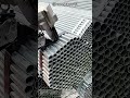 ズレを完全防止！電動結束機による建築用鋼管の自動バンド梱包工程 #worker #process #steelpipe #packaging #machinery