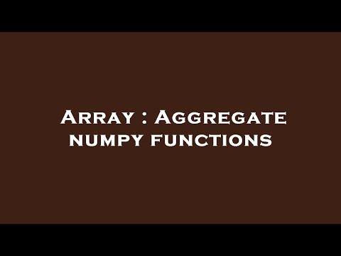 Array : Aggregate