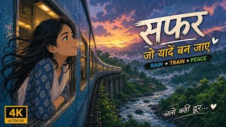 Cozy Train Journey in Monsoon | Konkan Railways Mumbai to Goa | ASMR Ghibli