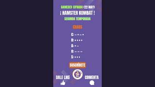 ¡Combo y Cifrado del GameDev de Hamster Kombat, Mayo 22! 🐹⚡️😉