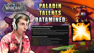 DISCUSSING DRAGONFLIGHT ALPHA DATAMINED PALADIN TALENTS