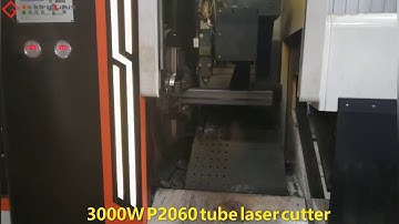 Golden Laser 3000W P2060 Fiber laser tube cutting machine applied to aerial work lift industry