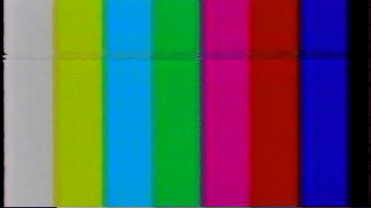 VHS Television Color Bars test screen YouTube