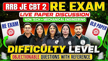 RRB JE CBT 2 Re Exam LIVE PAPER SOLUTION | Mechanical Engineering | RRB JE Objectionable Questions