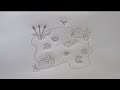 How to draw a pondeasy pond drawing