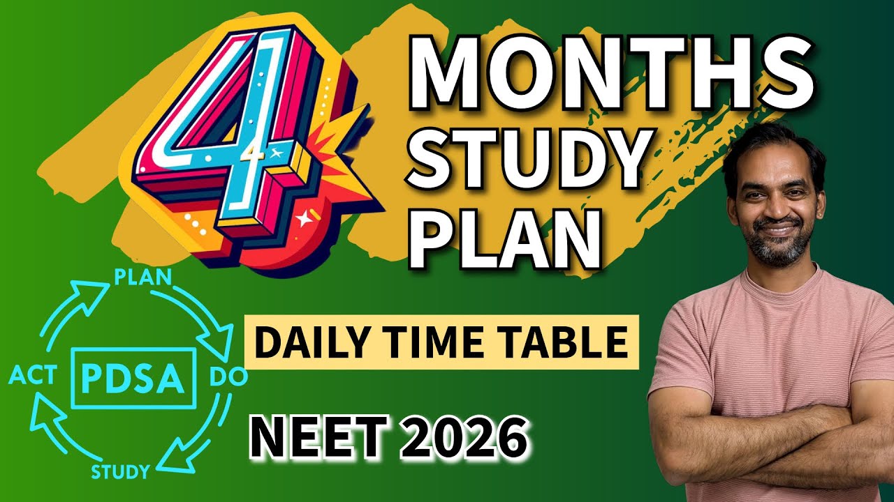4 Months Study plan for NEET 2026 #neet2026 - YouTube