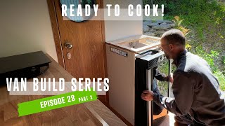 EP28 part3  Fridge and induction cooktop [ DIY VAN BUILD ]