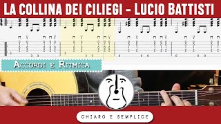 Video thumbnail of "La collina dei ciliegi (Lucio Battisti) - Tutorial Chitarra Tab"