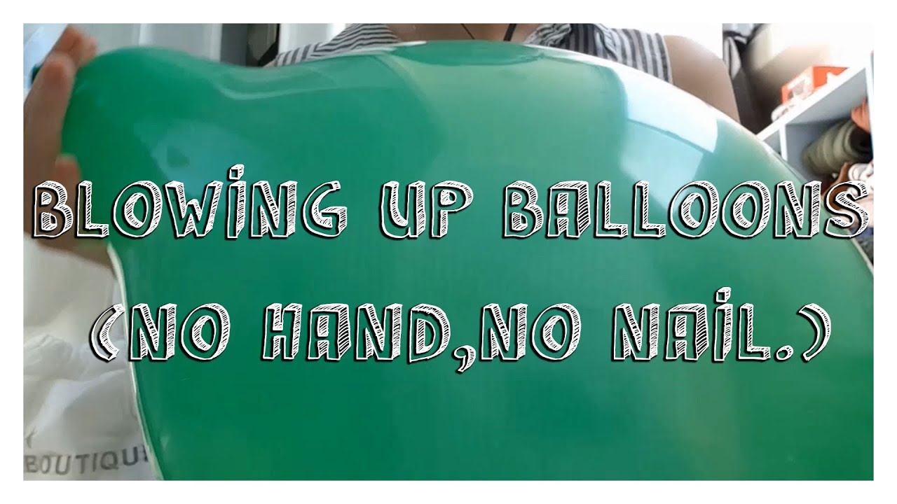 ASMR : blowing up balloons (no hand,no nail.) / 풍선 끝까지 입으로 불어서 터뜨리기!