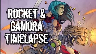 Photoshop comic coloring video: Rocket Raccoon and Gamora! Photoshop comic coloring video: Rocket Raccoon and Gamora!