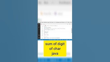 calculates the sum of digits for a given char array in #java 😇 | #shorts
