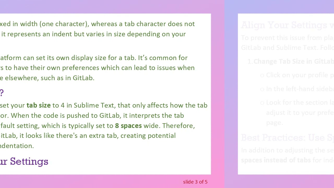 Resolving the Tab Width Discrepancy between GitLab and Sublime Text