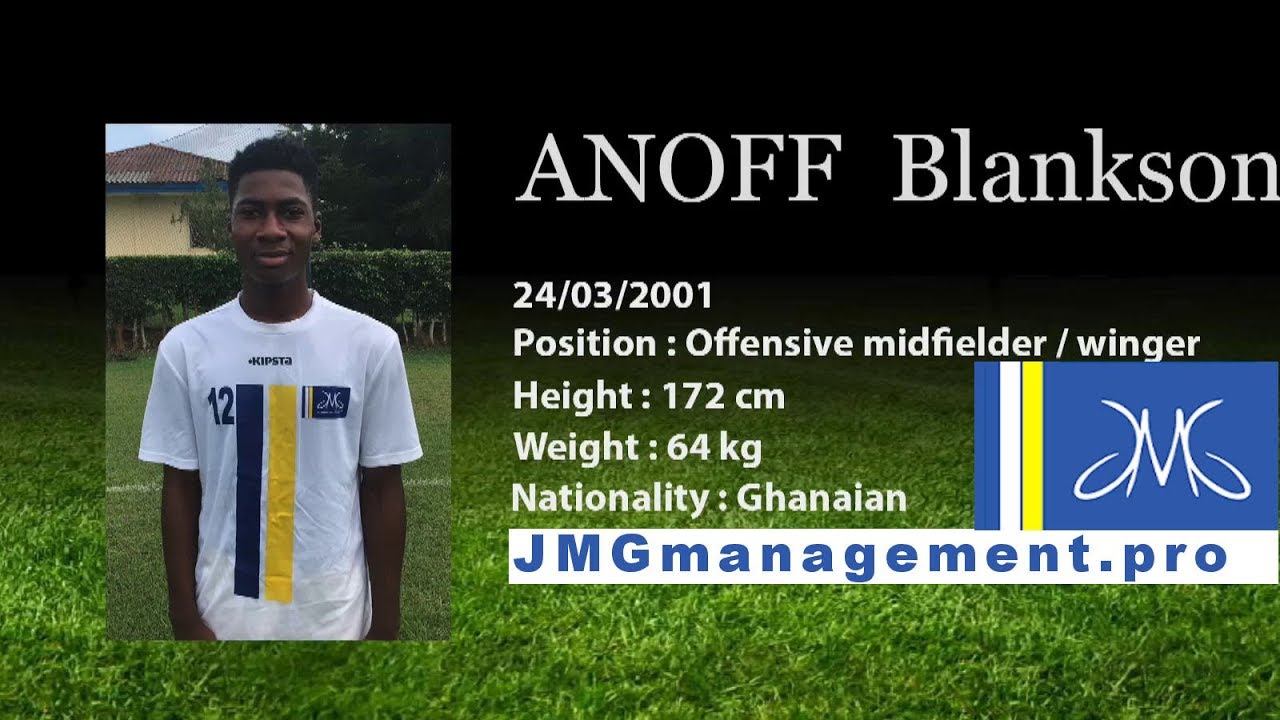 Jmg football player management Anoff Blankson from our jmg academy in ...
