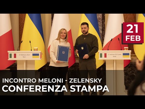 Kiev, dichiarazioni alla stampa Meloni - Zelensky