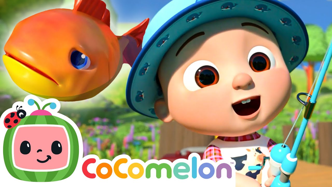 cocomelon fishing pole 12345 Once I Caught A Fish Alive! 🐟 | Learn to Count & ABC