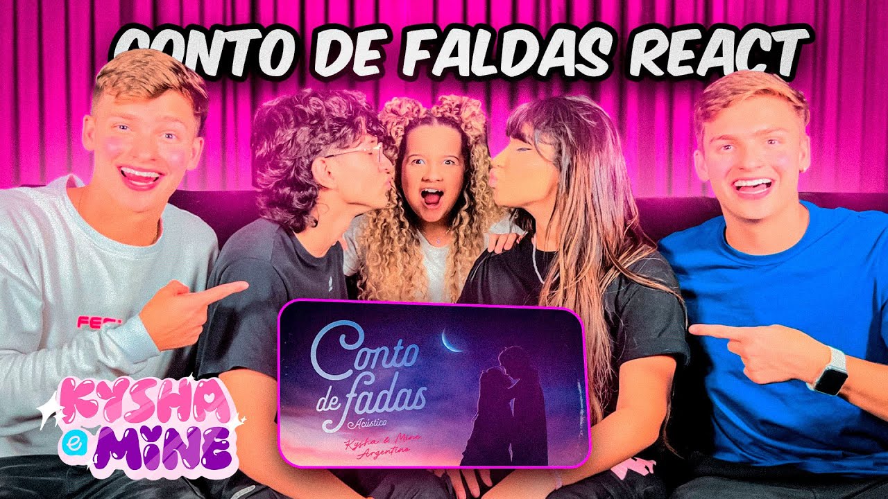 REAGINDO A CONTO DE FADAS ACÚSTICO - KYSHA E MINE , argentino [ LANCE DE ESCOLA] •Irmãos Scribel•