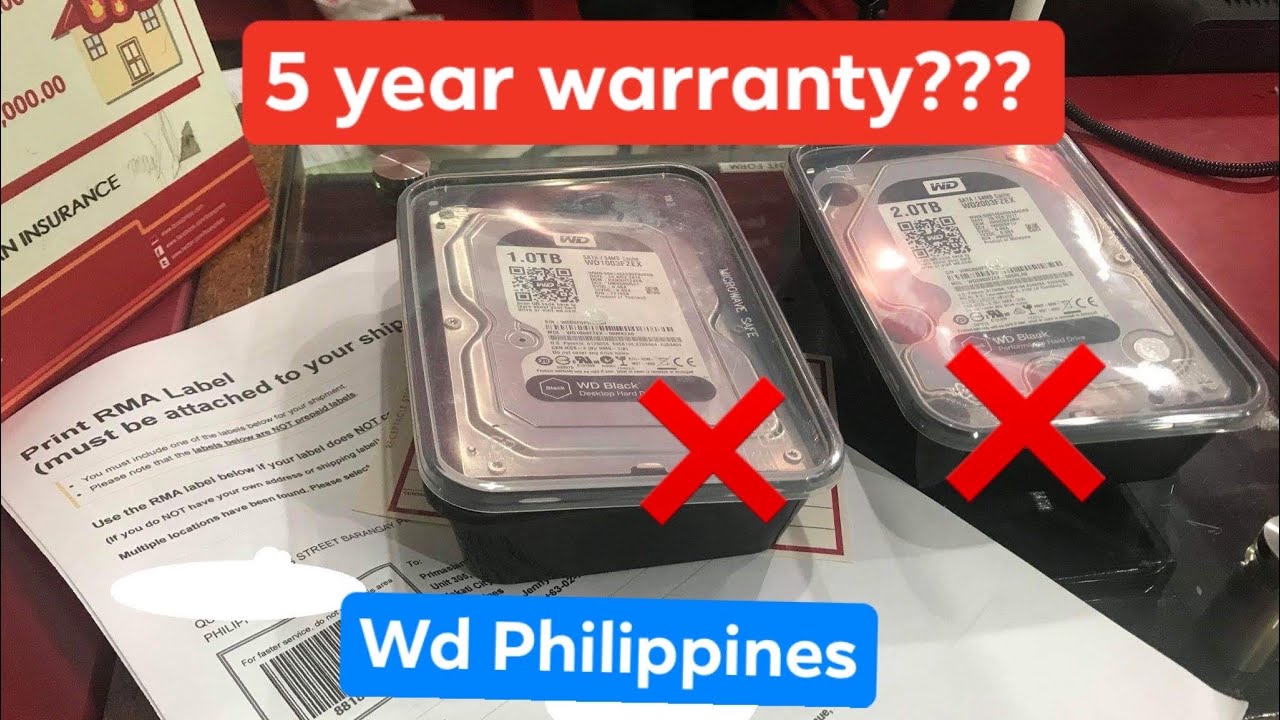 Western Digital Product Warranty Philippines (Tagalog) claiming 5 years