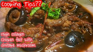 Masak Kaki ayam cendawan cina/Chinese Food Style-Chicken feet shitake mushroom.Pasti jadi & Sedap😋