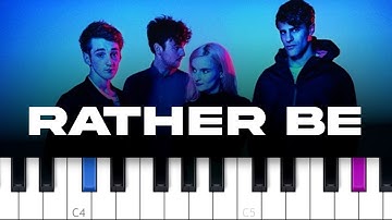 Clean Bandit ft Jess Glynne - Rather Be  (piano tutorial)