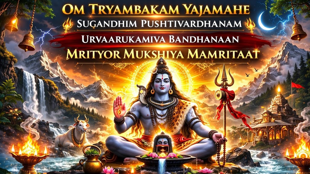 Maha Mrityunjaya Mantra 🔥 Chant for Health, Protection & Long Life | Shiva Divine Chakra