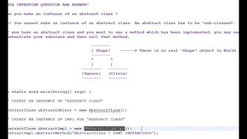 Java Interview Can you make an instance of an abstract class