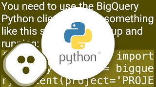 How to run a BigQuery query in Python