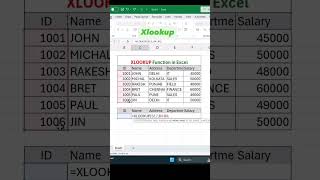 how to use Xlookup formula in excel #msoffice #excel #shortcut #shorts #trending  #viral  #excel
