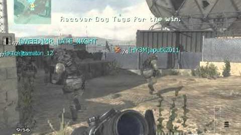 MW3 - Throwing knife kill across map! (Dome)