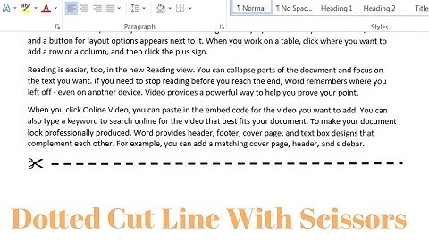 How To Dotted Line With Scissors In Microsoft Word | How To Create Cutting  Line With Scissors