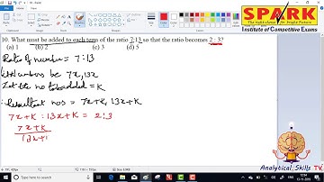 ratio and proportions || Question 10 ||  Spark Institute ||  Easy Arithmetic ||  Krishna Sir