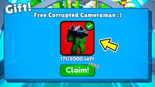 I Got *Free* Corrupted Cameraman!! - Toilet Tower Defense