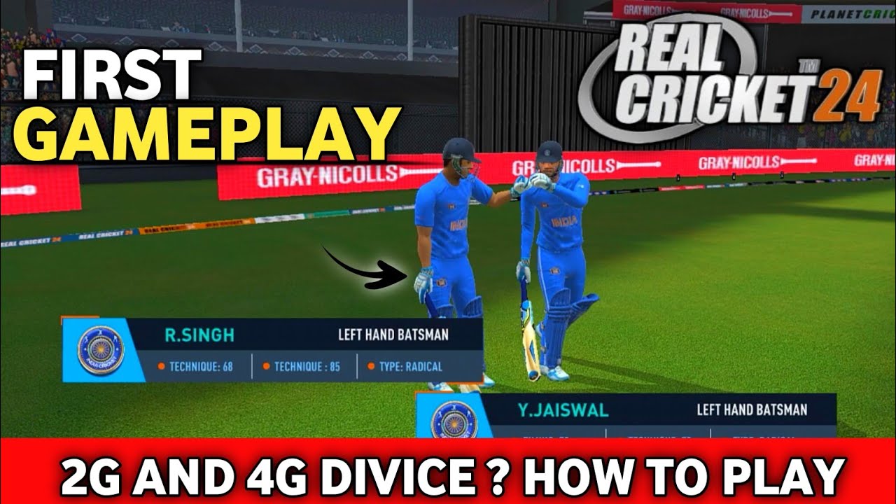 REAL CRICKET 24 FIRST TIME GAMEPLAY 🤩🙌 REAL CRICKET 24 GAMEPLAY