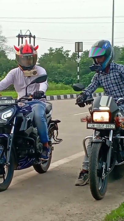 Hero splendor Xtec v/s Tvs raider Drag race #shorts