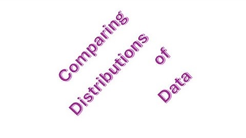 Comparing Distributions of Data