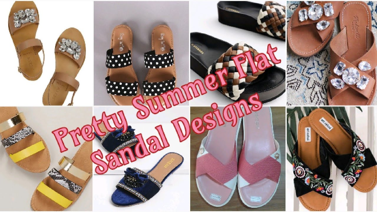 Summer Flat Sandal Designs// Pretty and comfortable summer flats